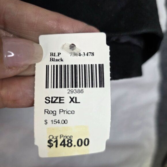 Black Suede Lined Jacket Size XL Vintage Deadstock Outerwear Catherine Stewart - Picture 12 of 14